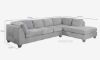 Picture of Test No Order - NEWTON Fabric Sectional Sofa (Light Grey) - Facing Left with Ottoman