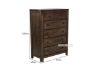 Picture of Test No Order - HEMSWORTH 5-Drawer Solid Timber and Veneer Tallboy