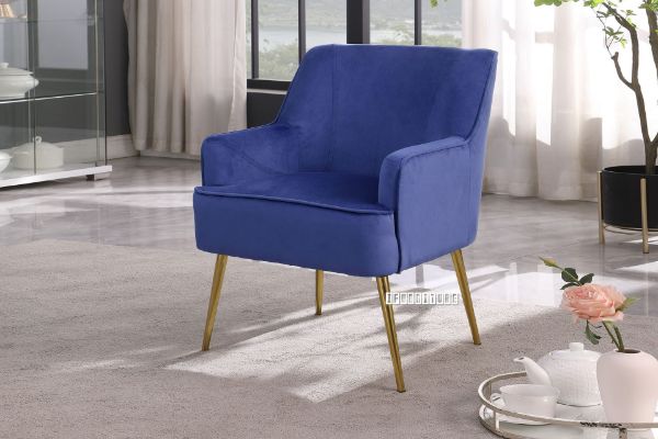 Picture of Test No Order - MILLER Velvet Lounge Chair (Navy Blue)