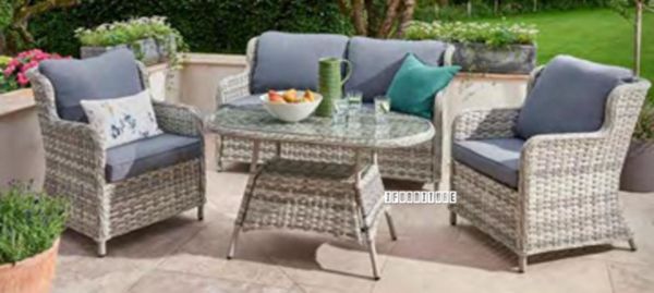 Picture of Test No Order - BARCELONA Outdoor Aluminum Frame 4PCS Wicker Sofa Set