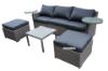 Picture of Test No Order - LEON Outdoor Lounge Wicker Sofa Set With 2 Rotating Glass Table