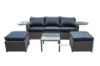 Picture of Test No Order - LEON Outdoor Lounge Wicker Sofa Set With 2 Rotating Glass Table