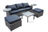 Picture of Test No Order - LEON Outdoor Lounge Wicker Sofa Set With 2 Rotating Glass Table