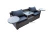 Picture of Test No Order - LEON Outdoor Lounge Wicker Sofa Set With 2 Rotating Glass Table