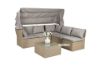 Picture of Test No Order - LAVAL Outdoor Modular Lounge Canopy Sofa Set with Adjustable Coffee Table (Brown)