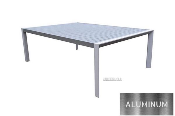 Picture of Test No Order - CARDIFF 220x150 Outdoor Aluminum Dining Table (White and Grey)