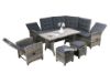 Picture of Test No Order - MARBELLA Outdoor Reclining Wicker Sofa with Dining Set (Grey)