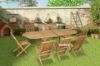 Picture of Test No Order - BALI Outdoor Solid Teak Wood Oval 160-240 Extension Dining Set (7PC/9PC)