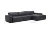 Picture of Test No Order - HAMMOND Sectional Feather Filled Genuine 100% Leather Modular Sofa (Charcoal Black)