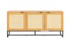 Picture of Test No Order - SAILOR 3 Door Sideboard with Rattan Design (Oak)