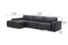 Picture of Test No Order - HAMMOND Sectional Feather Filled Genuine 100% Leather Modular Sofa (Charcoal Black)