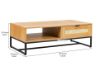 Picture of Test No Order - SAILOR 120 1 DRW Coffee Table with Rattan (Oak Colour)