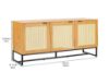 Picture of Test No Order - SAILOR 3 Door Sideboard with Rattan Design (Oak)