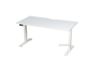 Picture of Test No Order - UP1  150/160/180 HEIGHT ADJUSTABLE STRAIGHT DESK *WHITE TOP WHITE BASE - 180 Top 695-1185mm Adjustable