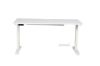 Picture of Test No Order - UP1  150/160/180 HEIGHT ADJUSTABLE STRAIGHT DESK *WHITE TOP WHITE BASE - 180 Top 695-1185mm Adjustable