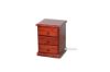 Picture of Test No Order - CANNINGTON Solid NZ Pine 3-Drawer Bedside Table (Wine Red Colour)