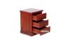 Picture of Test No Order - CANNINGTON Solid NZ Pine 3-Drawer Bedside Table (Wine Red Colour)