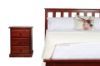 Picture of Test No Order - CANNINGTON Solid NZ Pine 3-Drawer Bedside Table (Wine Red Colour)