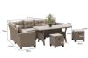 Picture of Test No Order - ALBANY Wicker Sectional Dining Outdoor Sofa Set (Beige)