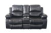 Picture of Test No Order - ROCKLAND Reclining Sofa Range in Air Leather (Black)