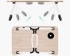 Picture of Test No Order - KUMLA Folding Laptop Table with Trays (Maple)