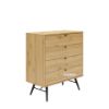 Picture of Test No Order - BALTIC 4-Drawer Wooden Chest/Tallboy (Oak Colour)