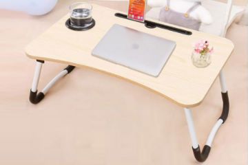 Picture of Test No Order - KUMLA Folding Laptop Table with Trays (Maple)