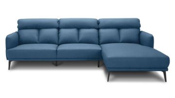 Picture of Test No Order - SIKORA Sectional Fabric Sofa (Blue) - Facing Right