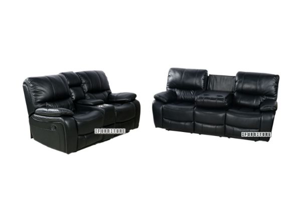 Picture of Test No Order - PASADENA Reclining Sofa (Black) - 3RRC+2RRC Set