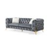 Picture of Test No Order - VIGO 3/2/1 Seater Chesterfield Tufted Velvet Fabric Sofa Range (Grey)