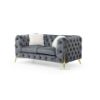 Picture of Test No Order - VIGO 3/2/1 Seater Chesterfield Tufted Velvet Fabric Sofa Range (Grey)