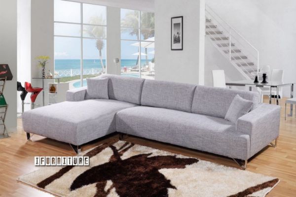 Picture of Test No Order - SMARTVILLE Corner Sofa (Light Grey) - Facing Left