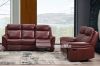 Picture of Test No Order - BREVILLE Reclining Genuine Leather Sofa (Wine Red)