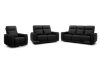 Picture of Test No Order - STORMWIND Genuine Leather Power Reclining Sofa Range (Black)