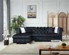 Picture of Test No Order - EDITH GOODWILL Sectional Chesterfield Tufted Velvet Sofa (Black)