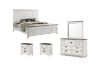 Picture of Test No Order - CHARLES 4PC/5PC/6PC Bedroom Combo in Queen/Super King Size (White & Grey)