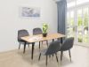 Picture of Test No Order - BIJOK 120/140 5PC Dining Set (Oak Finish Table & Grey Chairs)