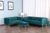 Picture of Test No Order - FALCON Peacock Green Sofa - Ottoman