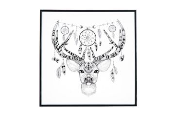 Picture of Test No Order - GYPSET STAG HEAD Wall Art (44.6cmx44.6cm)