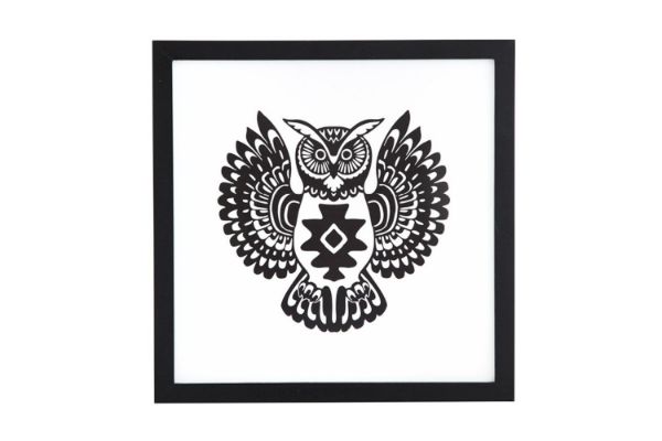 Picture of Test No Order - GYPSET OWL Wall Art (45cmx45cm)