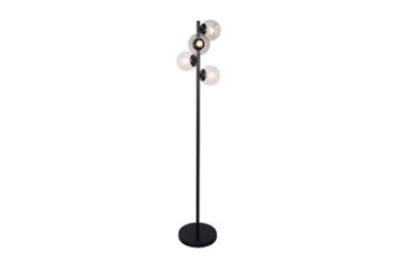 Picture of Test No Order - FLOOR LAMP 528 with Clear Round Glass Shades (Black)