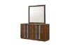 Picture of Test No Order - SANDRA 6 DRW Dressing Table with Mirror (Walnut Colour)