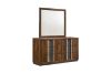 Picture of Test No Order - SANDRA 6 DRW Dressing Table with Mirror (Walnut Colour)