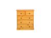 Picture of Test No Order - CANNINGTON Solid NZ Pine 5-Drawer Tallboy (Maple Colour)