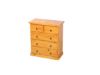 Picture of Test No Order - CANNINGTON Solid NZ Pine 5-Drawer Tallboy (Maple Colour)