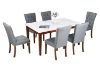 Picture of Test No Order - SOMMERFORD Marble Top 7PC Dining Set (White)