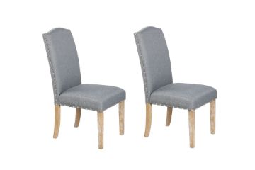 Picture of Test No Order -  HAVILAND Fabric Upholstered Dining Chair (Dark Grey) - 2 Chairs in 1 Carton