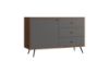 Picture of Test No Order - RIO 118 1 DOOR 3 DRAWER Sideboard/Buffet (Solid Lacquer with Real Dark Walnut Veneer)