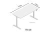 Picture of Test No Order - UP1  150/160/180 HEIGHT ADJUSTABLE STRAIGHT DESK *WHITE TOP WHITE BASE - 180 Top 695-1185mm Adjustable