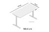 Picture of Test No Order - UP1  150/160/180 HEIGHT ADJUSTABLE STRAIGHT DESK *WHITE TOP WHITE BASE - 180 Top 695-1185mm Adjustable